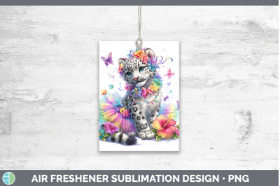 Leopard Snow Air Freshener Wild Cats Rainbow Summer Sublimat