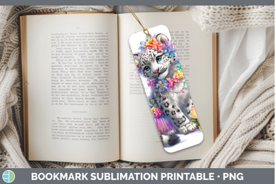 Leopard Snow Bookmark Wild Cats Rainbow Summer Sublimation P