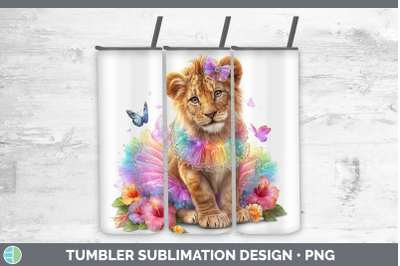 Lion Tumbler Wild Cats Rainbow Summer Sublimation 20 oz Skin