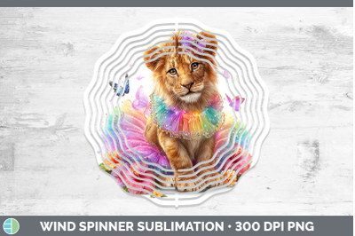 Lion Wind Spinner Wild Cats Rainbow Summer Sublimation Spinn