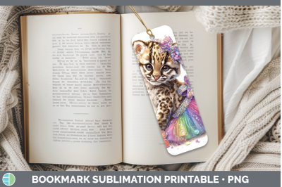 Ocelot Bookmark Wild Cats Rainbow Summer Sublimation Printab