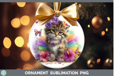 Pallas Cat Ornament Wild Cats Rainbow Summer Sublimation Bau