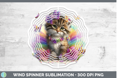 Pallas Cat Wind Spinner Wild Cats Rainbow Summer Sublimation
