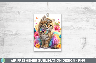 Pampas Cat Air Freshener Wild Cats Rainbow Summer Sublimatio
