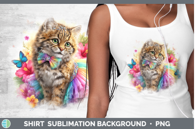 Pampas Cat Shirt Wild Cats Rainbow Summer Sublimation Backgr