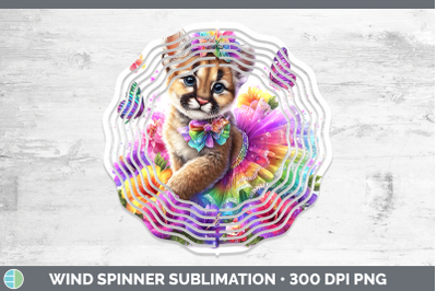 Puma Concolor Wind Spinner Wild Cats Rainbow Summer Sublimat