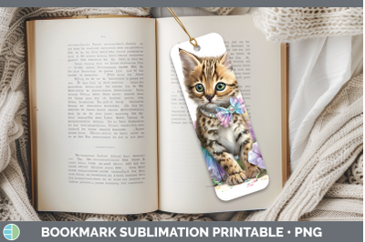 Serval Bookmark Wild Cats Rainbow Summer Sublimation Printab