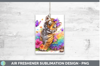 Tiger Air Freshener Wild Cats Rainbow Summer Sublimation Car