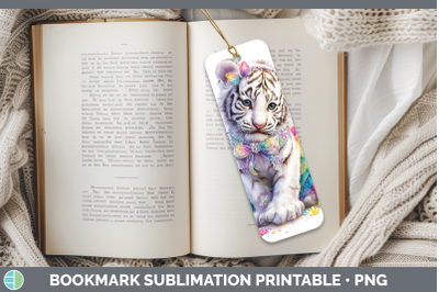 White Tiger Bookmark Wild Cats Rainbow Summer Sublimation Pr