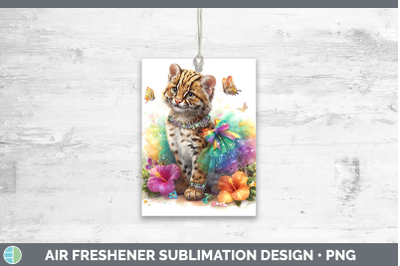 Fishing Cat Air Freshener Wild Cats Rainbow Summer Sublimati