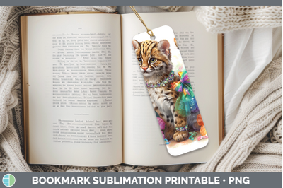 Fishing Cat Bookmark Wild Cats Rainbow Summer Sublimation Pr