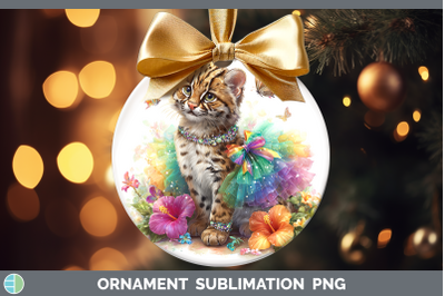 Fishing Cat Ornament Wild Cats Rainbow Summer Sublimation Ba