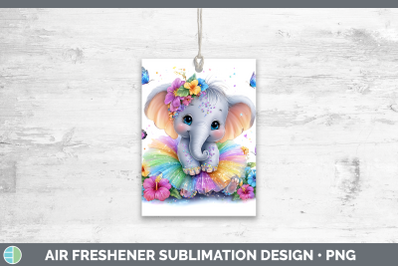 Elephant Air Freshener Safari Rainbow Summer Sublimation Car
