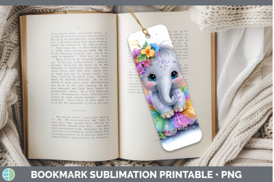 Elephant Bookmark Safari Rainbow Summer Sublimation Printabl