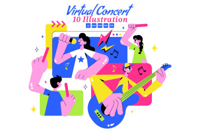 10 Virtual Concert Illustration