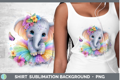 Elephant Shirt Safari Rainbow Summer Sublimation Background