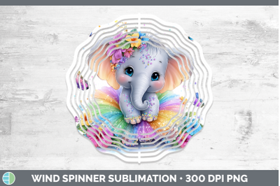Elephant Wind Spinner Safari Rainbow Summer Sublimation Spin