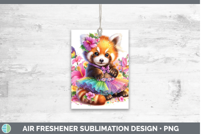 Red Panda Air Freshener Safari Rainbow Summer Sublimation Ca