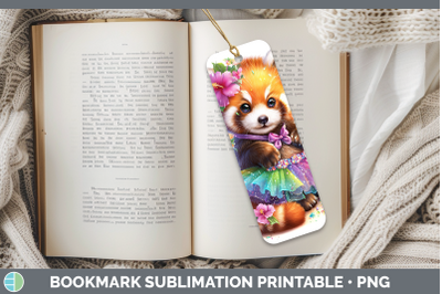 Red Panda Bookmark Safari Rainbow Summer Sublimation Printab