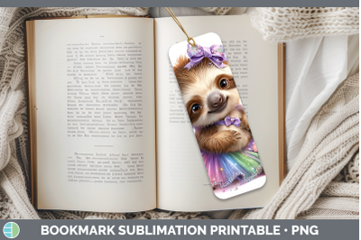 Sloth Bookmark Safari Rainbow Summer Sublimation Printable D