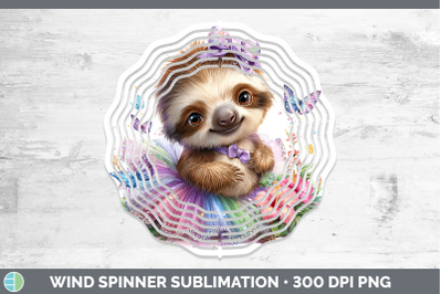 Sloth Wind Spinner Safari Rainbow Summer Sublimation Spinner