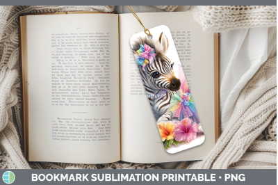 Zebra Bookmark Safari Rainbow Summer Sublimation Printable D