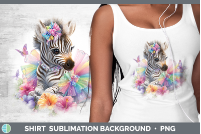 Zebra Shirt Safari Rainbow Summer Sublimation Background Des