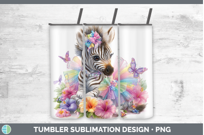 Zebra Tumbler Safari Rainbow Summer Sublimation 20 oz Skinny