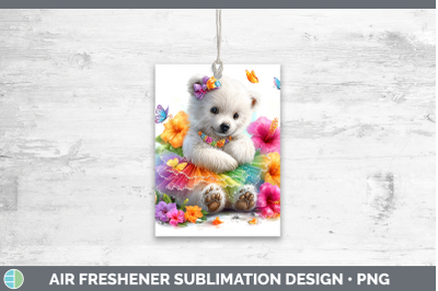 Polar Bear Air Freshener Safari Rainbow Summer Sublimation C