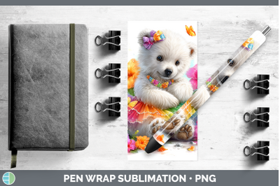 Polar Bear Pen Wrap Safari Rainbow Summer Sublimation Pen De