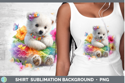 Polar Bear Shirt Safari Rainbow Summer Sublimation Backgroun