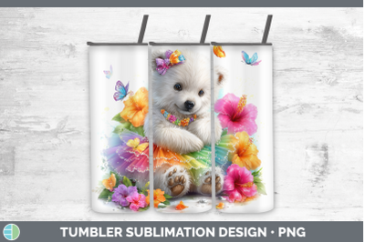 Polar Bear Tumbler Safari Rainbow Summer Sublimation 20 oz S