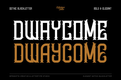 Dwaycome Gothic Blackletter Display Fonts