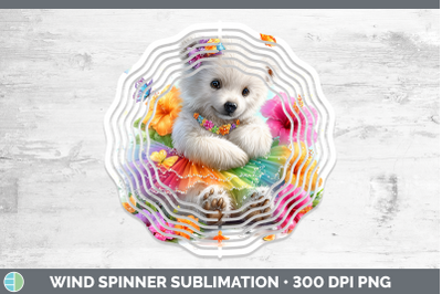 Polar Bear Wind Spinner Safari Rainbow Summer Sublimation Sp