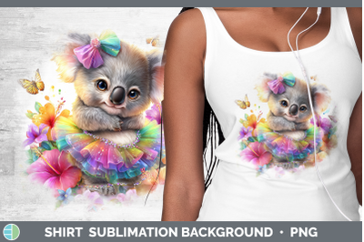 Koala Shirt Safari Rainbow Summer Sublimation Background Des