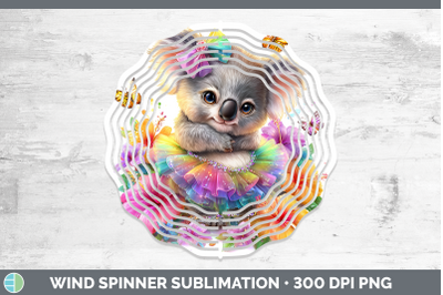 Koala Wind Spinner Safari Rainbow Summer Sublimation Spinner