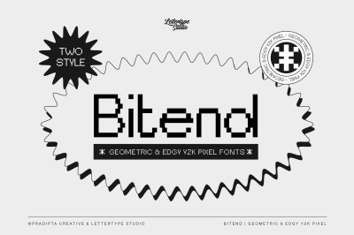 Bitend Geometric Edgy Y2K Pixel Font