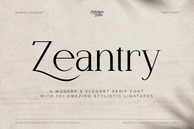 Zeantry a Modern &amp; Elegant Serif