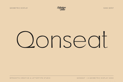 Qonseat is Geometric Display Sans Serif