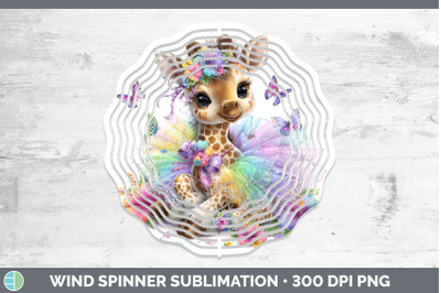 Giraffe Wind Spinner Safari Rainbow Summer Sublimation Spinn