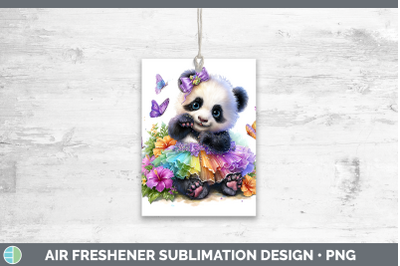 Panda Bear Air Freshener Safari Rainbow Summer Sublimation C