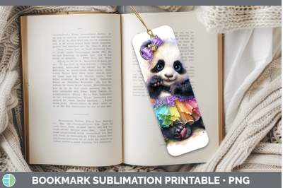 Panda Bear Bookmark Safari Rainbow Summer Sublimation Printa