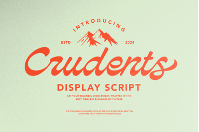 Crudents - Bold Display Script
