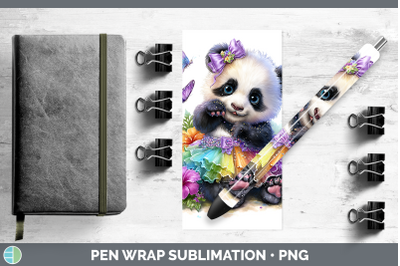 Panda Bear Pen Wrap Safari Rainbow Summer Sublimation Pen De