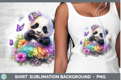 Panda Bear Shirt Safari Rainbow Summer Sublimation Backgroun