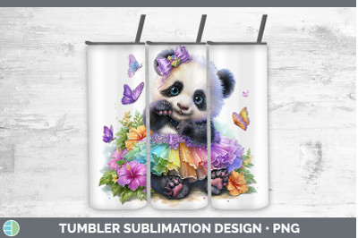 Panda Bear Tumbler Safari Rainbow Summer Sublimation 20 oz S