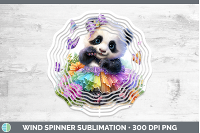 Panda Bear Wind Spinner Safari Rainbow Summer Sublimation Sp
