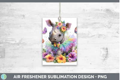 Rhino Air Freshener Safari Rainbow Summer Sublimation Car Sc