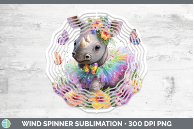 Rhino Wind Spinner Safari Rainbow Summer Sublimation Spinner
