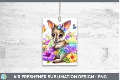 Kangaroo Air Freshener Safari Rainbow Summer Sublimation Car